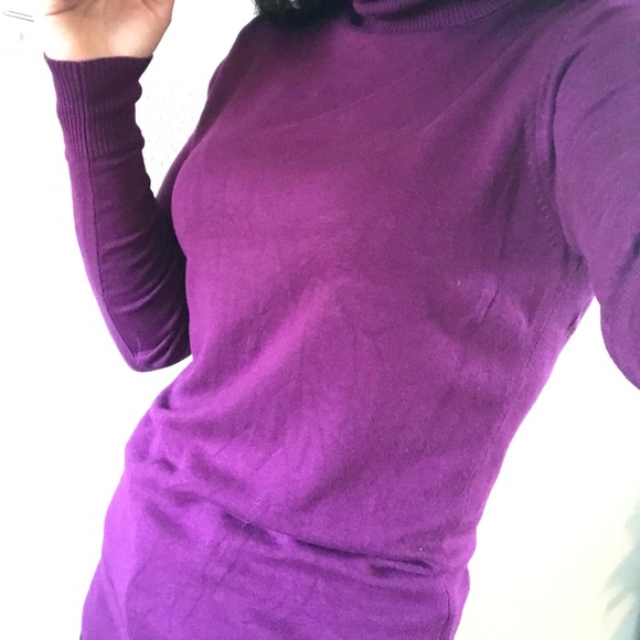 Purple Turtle Neck Sweater - Picture 4 of 5